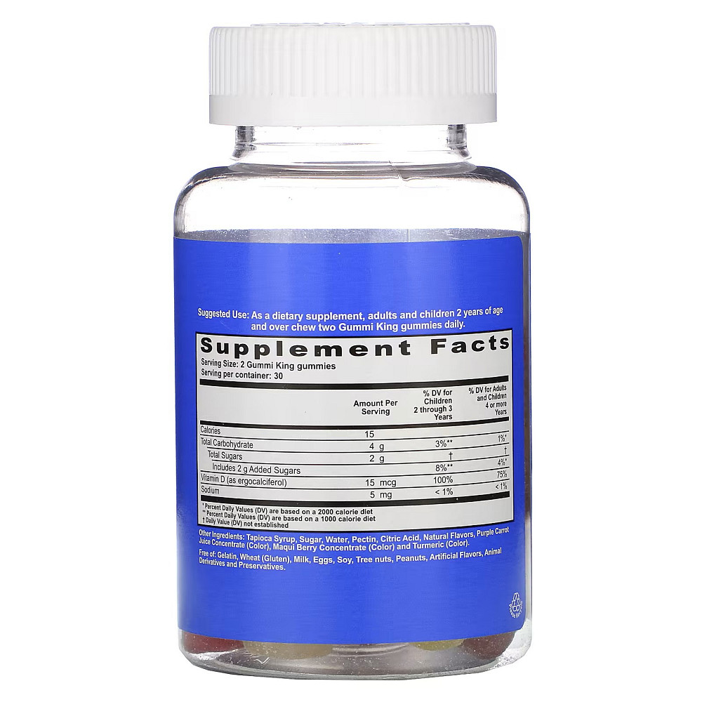 Витамин Д Gummi King Vitamin D for Kids 600 IU 60 Gummies Луцк - изображение 2