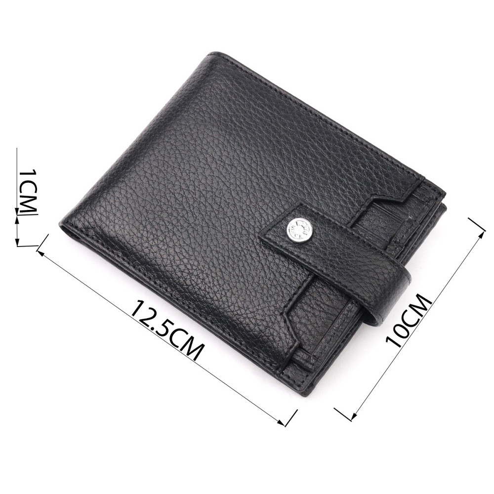 Классический мужской кошелек из натуральной кожи Черный (KARYA) Киев - изображение 7