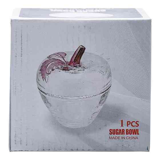 Yiwu Цукерниця з кришкою Ø 9.5 см ваза цукерниця кругла скляна у формі яблука HP-4-101 Коломия