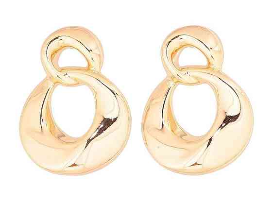 Серьги пусеты позолота 18K «Декоративные кольца» 285905 ТМ XUPING Киев