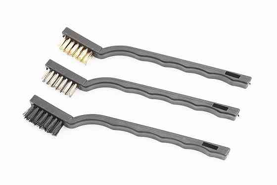 Щітки металеві малі з пластиковою ручкою, к-кт 3шт Київ