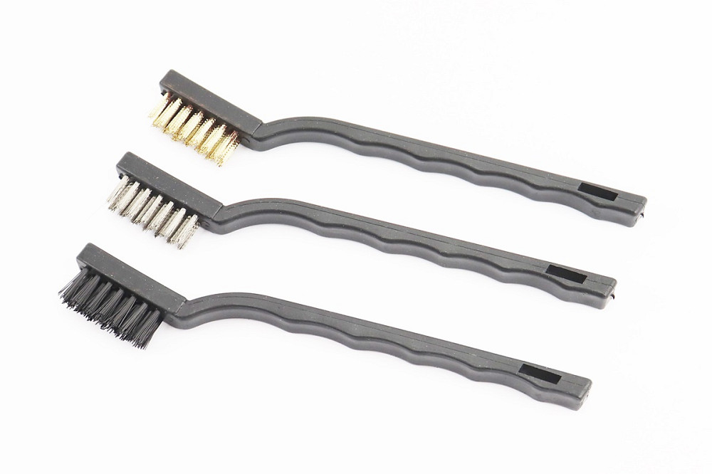 Щітки металеві малі з пластиковою ручкою, к-кт 3шт Киев - изображение 1