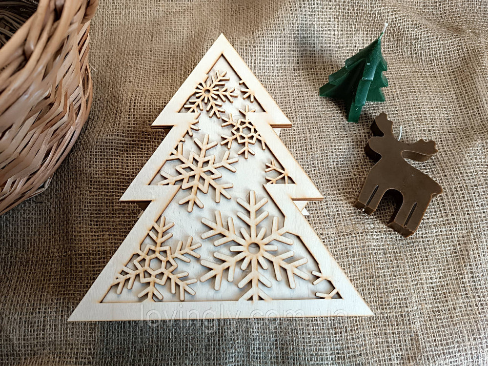 Коробка для подарка в виде елки 24см. Ирпень - изображение 1