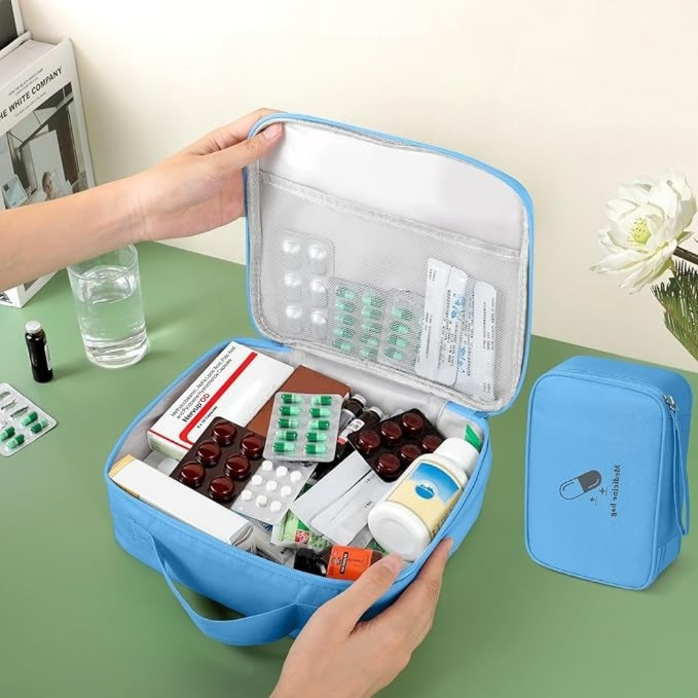 Комплект сумок для медикаментів дорожні органайзери для подорожей, аптечки для ліків, блакитна Кам'янець-Подільський - фото 8