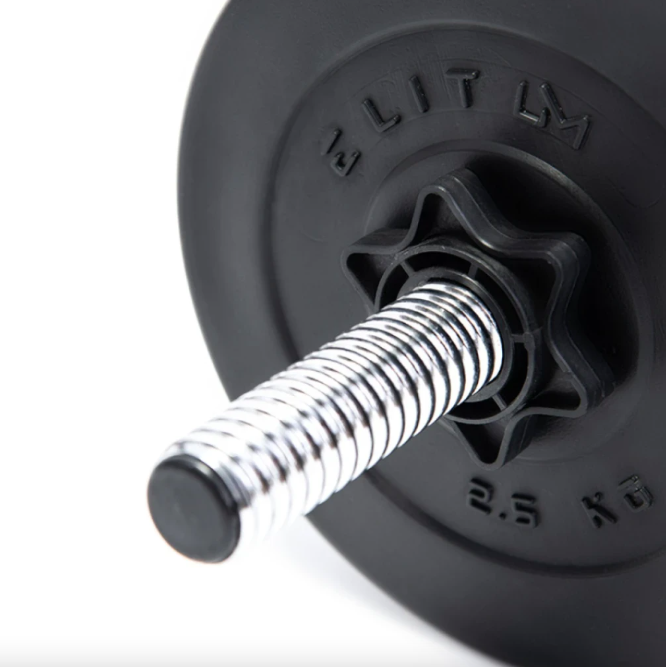 Гантель розбірна Elitum 11 кг, композит, для тренувань удома та в спортзалі Київ - фото 13