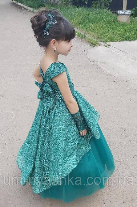 Платье Елочка Длинное нарядное изумрудное платье Бетси Кривой Рог - изображение 6