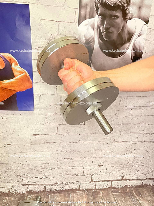 Гантелі набірні 2 по 12 кг Гантелі, гирі, штанги та диски металеві без покриття Київ - фото 8