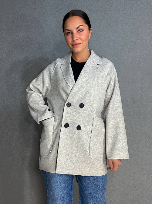 Жакет женский LADY YEP 2057 оверсайз удлиненный с карманами бежевый, бежевый, one size Киев - изображение 15