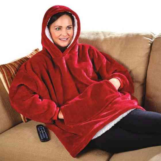 Толстовка плед флисовая, Новогодний плед с рукавами, Одеяло с рукавами Snuggie, Ковдра плед-толстовка FY-81 Киев
