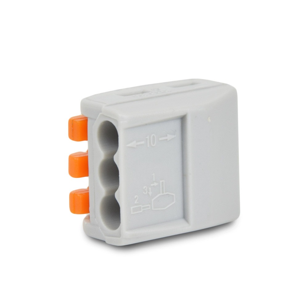 Клема швидкого монтажу з важелями на 3 дроти 222-413 Київ - фото 2