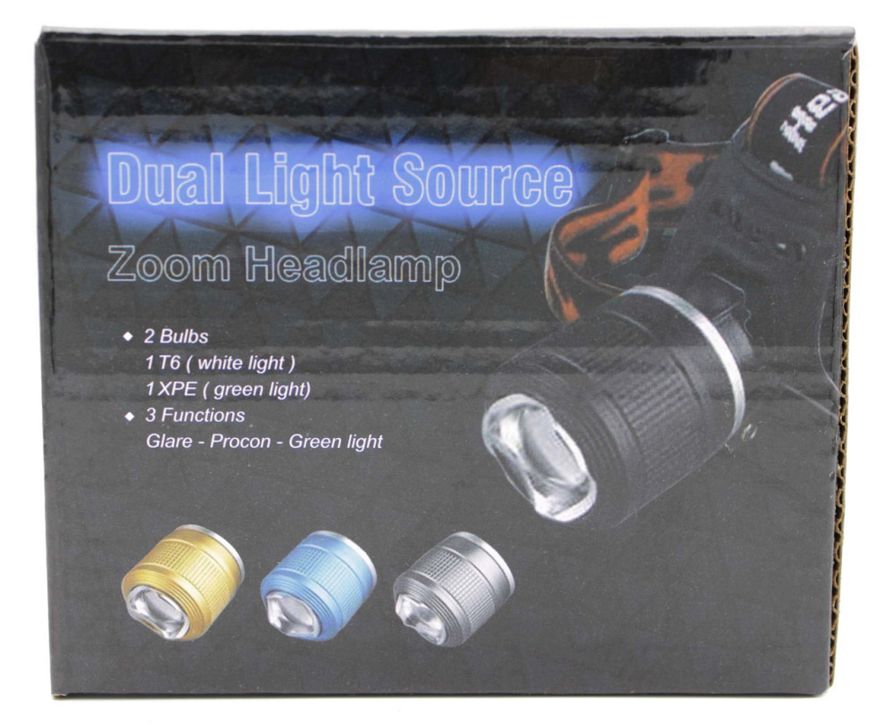 Налобний ліхтар X-Balog 2199, PL104, Акк., T6, білий та теплий Дніпро - фото 2