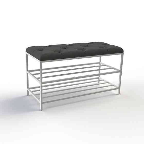 Банкетка для обуви Женева-1 80см велюр черный 10-0-9003 Винница