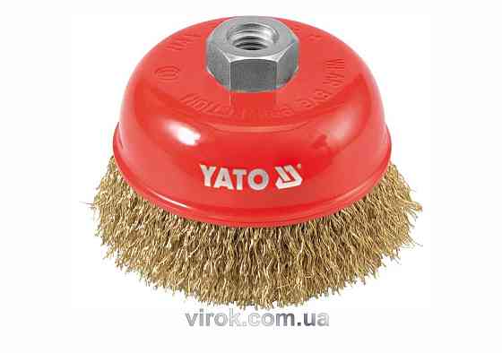 Щітка - крацовка YATO *чашка* до КШМ з кріп. гайкою М14, Ø=100мм [4/32] Одеса