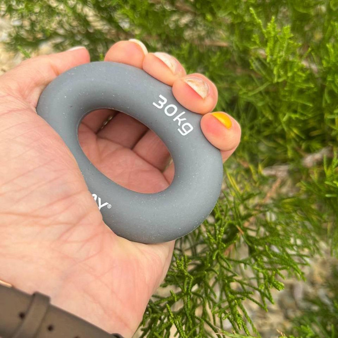 Еспандер кистьовий силіконовий PowerPlay PP-4324 Hand Grip Ring X-Hard 30 кг. Сірий Кам'янське - фото 10
