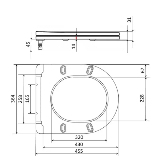 Сидіння для унітаза Qtap (Taurus 520) 455x365x38 мм, White, з мікроліфтом, Slim Duroplast, Quick Release QTSC179W49384 Київ