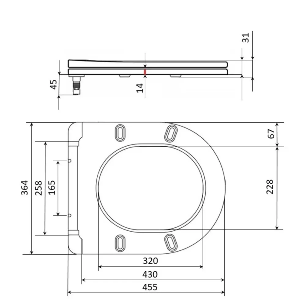 Сидіння для унітаза Qtap (Taurus 520) 455x365x38 мм, White, з мікроліфтом, Slim Duroplast, Quick Release QTSC179W49384 Київ - фото 2