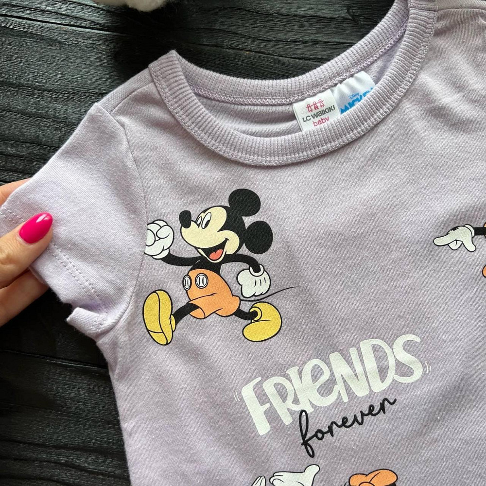 Дитяча Футболка для Дівчинки з принтом Disney LC Waikiki Бузкова 9-12міс (74-80см) Київ - фото 3
