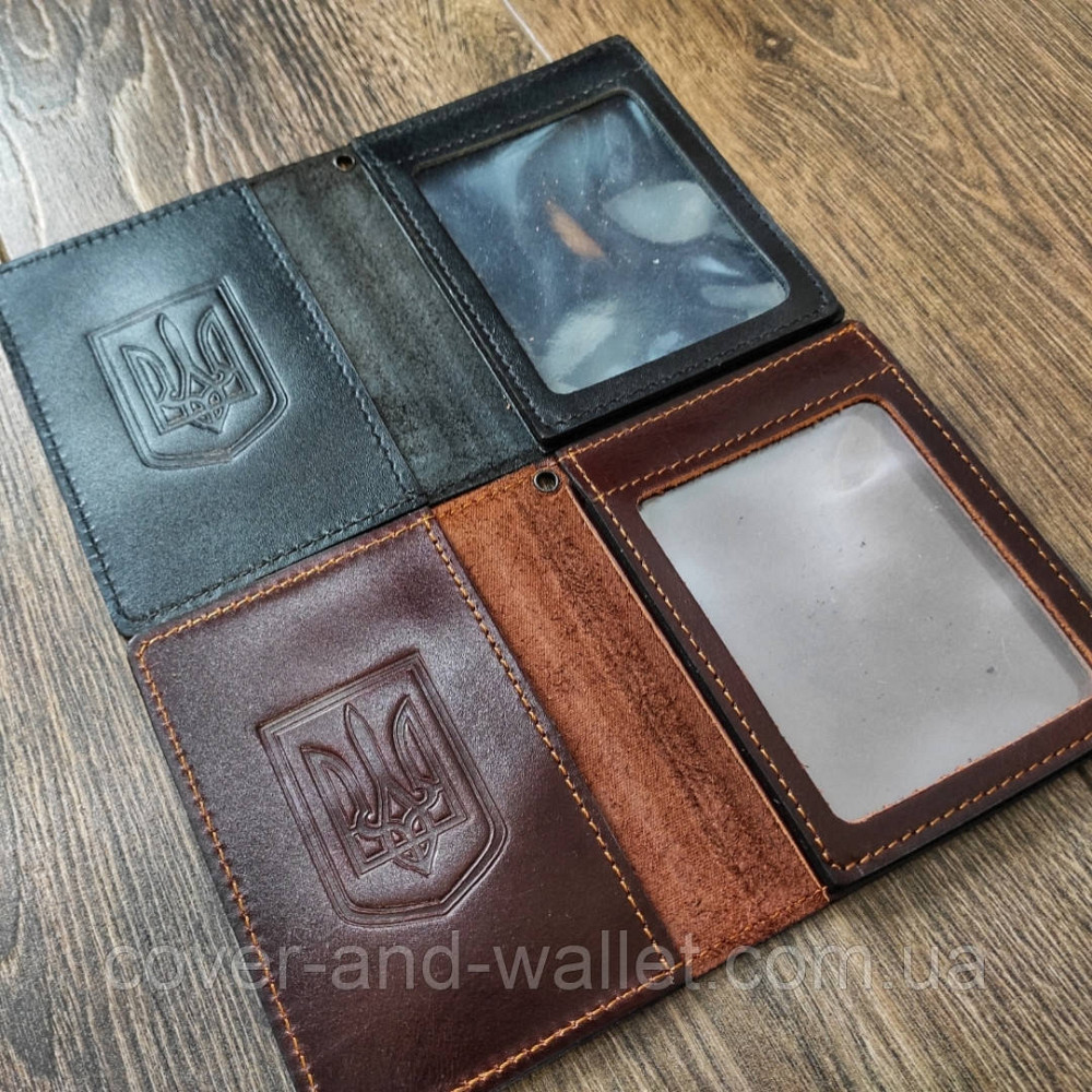 Шкіряна обкладинка Верховна Рада України чорного кольору Київ - фото 6