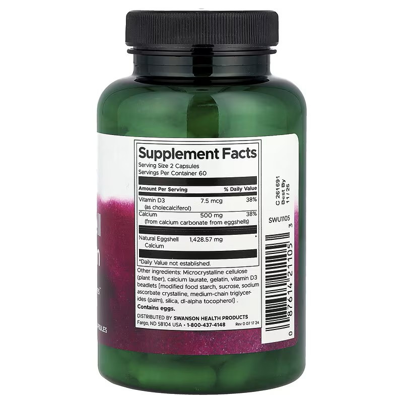 Eggshell Calcium With Vitamin D3, 120 Capsules Луцк - изображение 2