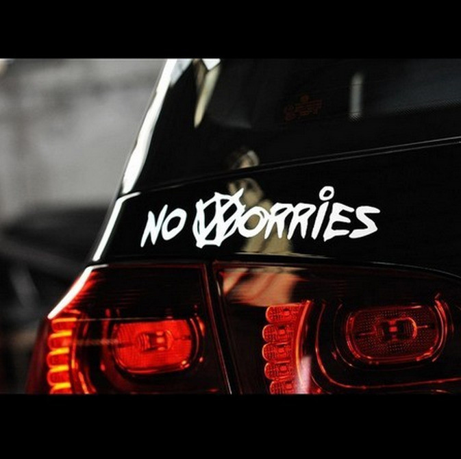 Наклейка no worries-не турбуйся на авто. Тюнінг Київ - фото 4