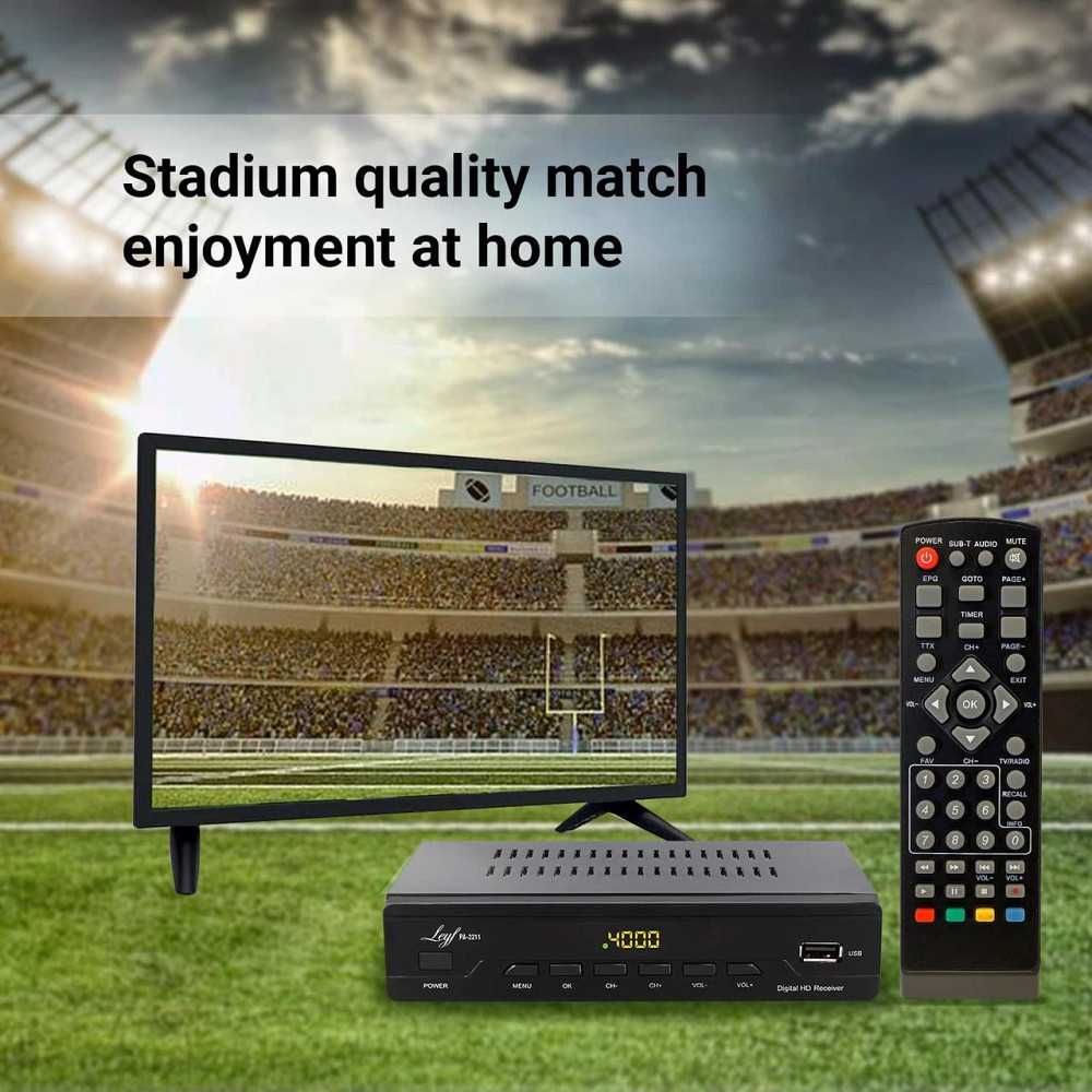 Цифровой кабельный ресивер LEYF PA-2211 DVB-C/C2 DVB-T2 Full HD HDMI USB SCART чёрный Киев - изображение 6