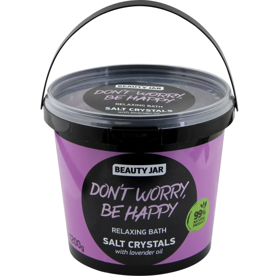 Кристаллы соляные для ванны Don't worry, be happy Beauty Jar 1200 г Винница