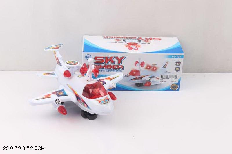 Муз.самолет 708(120шт/2) батар.,в кор. 23*9*8см., шт Киев - изображение 1