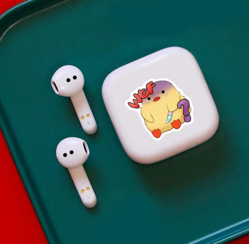 Набор наклеек (стикеров) Забавные Желтые Утки с Ножом (60 шт.) стикербомбинг для телефона, ноутбука Киев - изображение 5