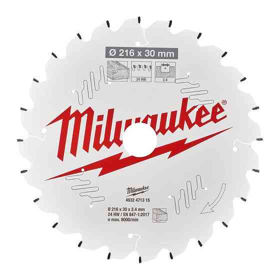 Диск пиляльний PFTE MILWAUKEE, O216х30х2,4мм, 24 зуб. Одесса