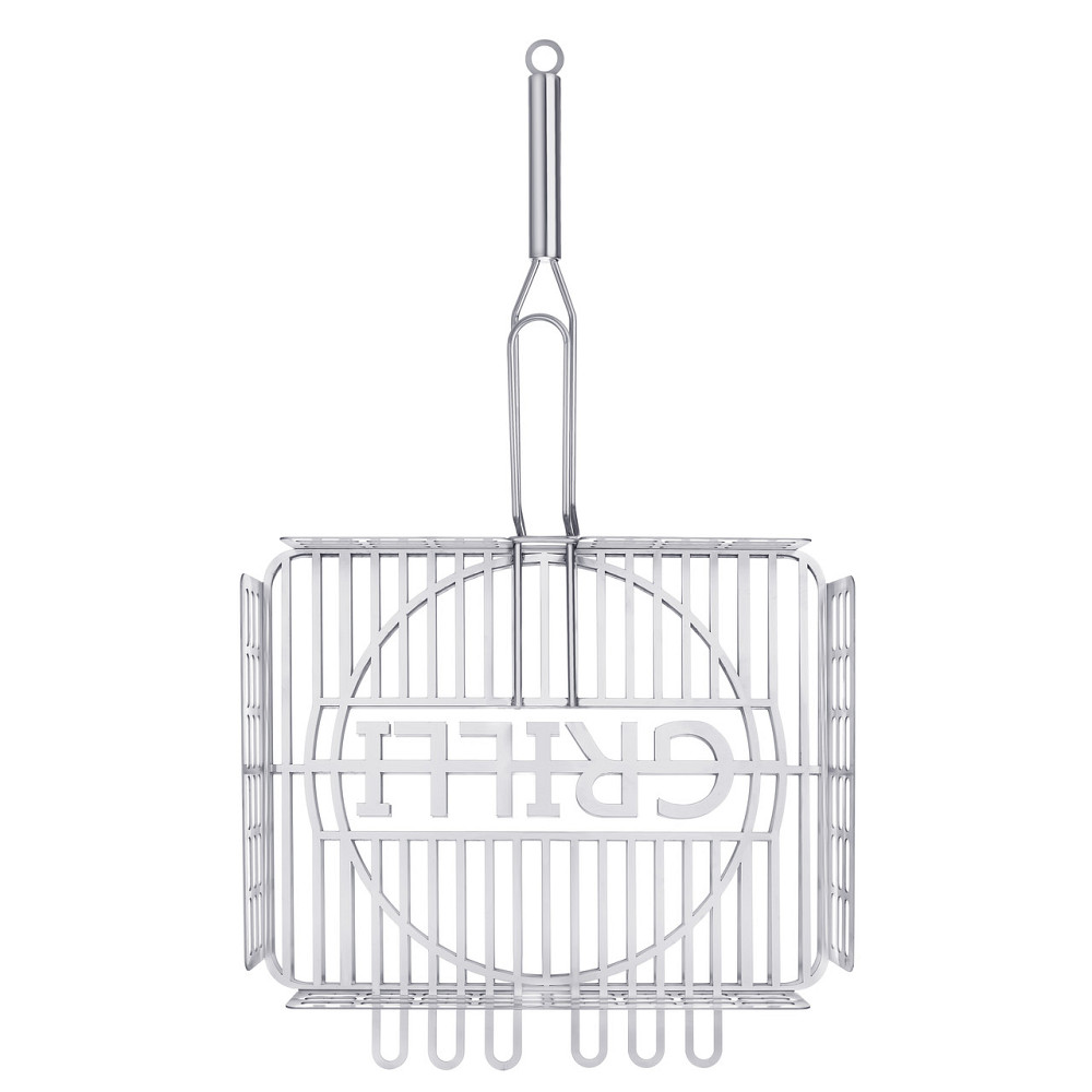 Решетка гриль для барбекю из пищевой нержавеющей стали 1.5мм 42*32см GRILLI 777767 Код: 009009 Ровно - изображение 4