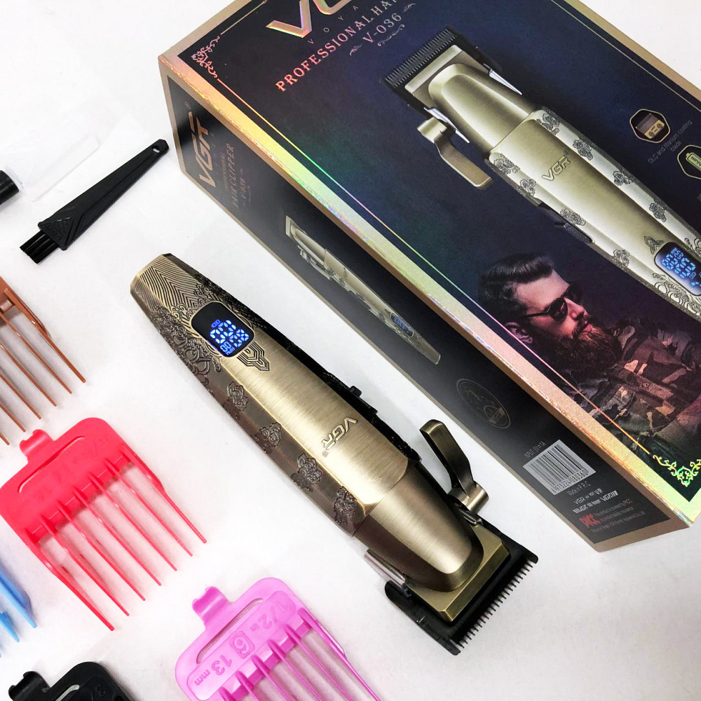 Профі машинка для стрижки волосся VGR V-036, Машинка для стрижки волосся потужна Тример скронь KY-45 Львів - фото 18