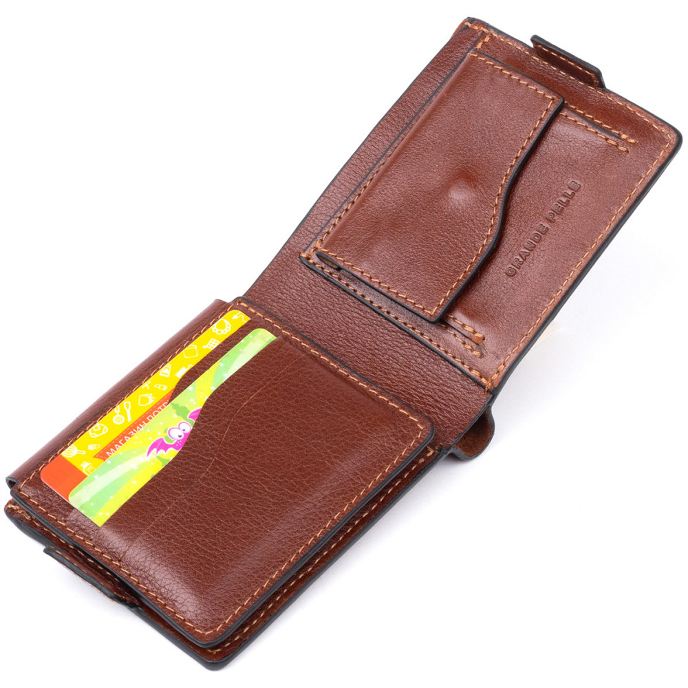 Портмоне горизонтальное Amico на магните на два отделения (GRANDE PELLE) Киев - изображение 7