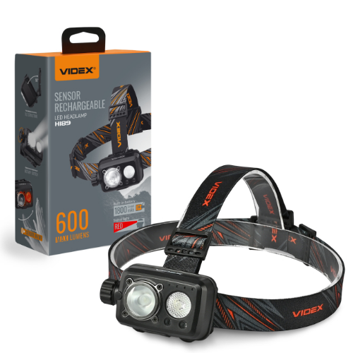 Ліхтарик LED налобний 600Lm 5000К VLF-H189 Videx Житомир