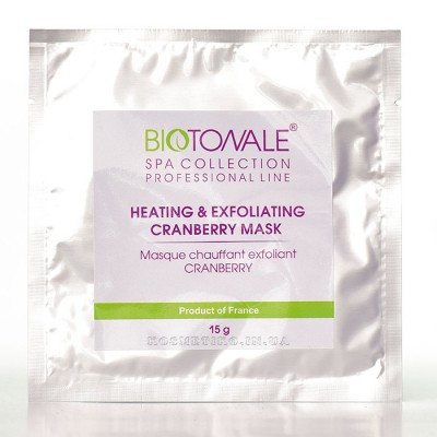 Самонагріваюча пілінг - маска з журавлиною HEATING CRANBERRY MASK Biotonale 15 г саше Дніпро - фото 1