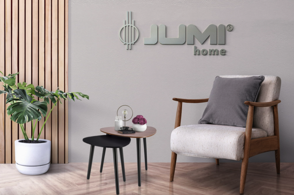 Комплект журнальних столиків Jumi Sinsey коричнево-чорний Київ - фото 9