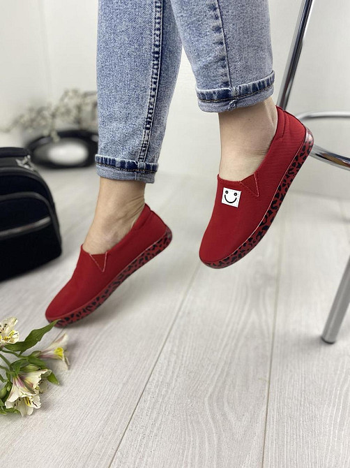 Bona Сліпони жіночі Bona MB-501 червоні (літо, тканина) (1356) Коломия - фото 8