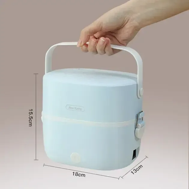 Ланч-бокс с подогревом объемом 1 л на два контейнера с крышками LY-800 Коломия - фото 9