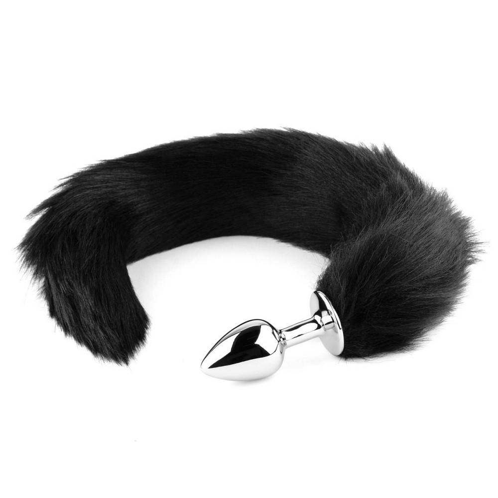 Анальная пробка Plug-Fox TAIL-Black XL Sex Aura Киев - изображение 1