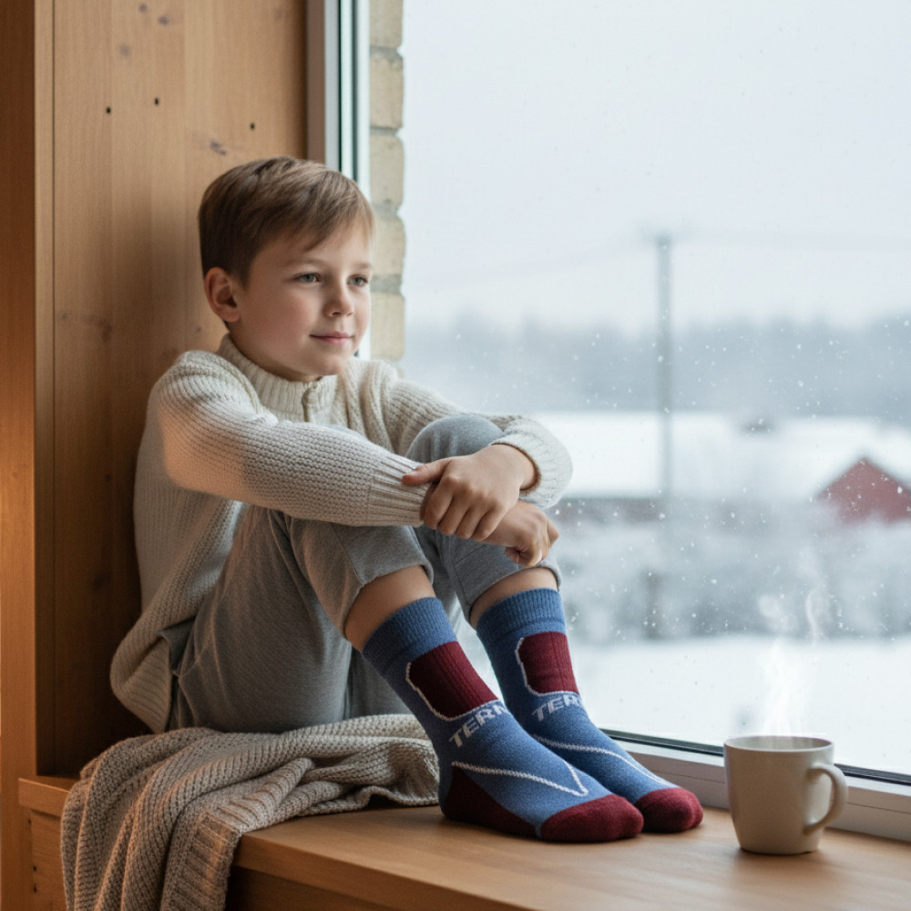 Дитячі шерстяні термошкарпетки на 5-7 років, Termo Socks / Теплі зимові носки для дітей Київ - фото 2