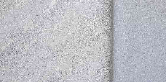 Шпалери вінілові на флізеліні Marburg Lava метрові під штукатурку білі зі сріблом Київ