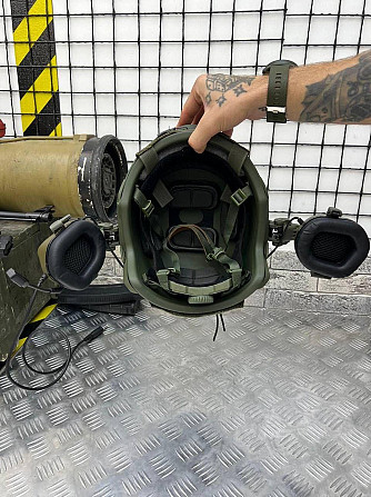 Тактический комплект шлем Fast Helmet + кавер + активные наушники М32 + крепление на шлем Винница - изображение 7