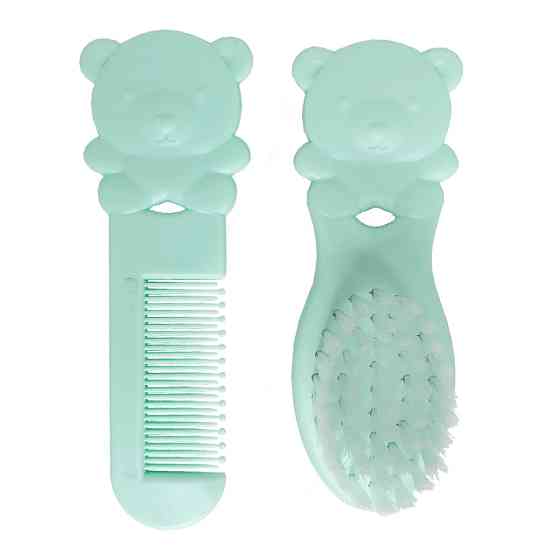 Набір дитячий гребінець і щітка "Ведмедик" MGZ-0711(Turquoise) бірюзовий Вінниця