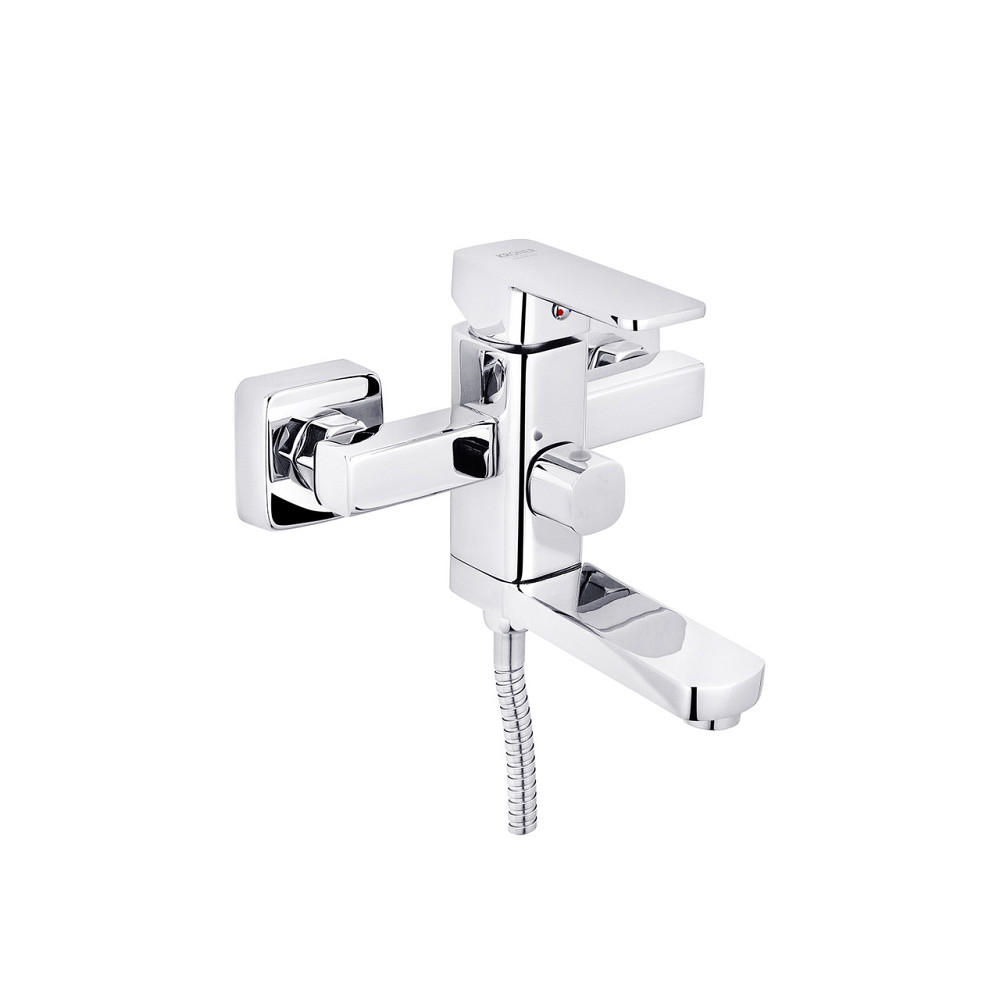 Змішувач для ванни Kroner KRM Ems - C060 з душовим гарнітуром, хром Київ - фото 1