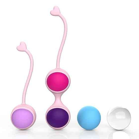 Набор вагинальных шариков Every Night Toys Lorinda розовый с разноцветными шариками Sex Aura Киев