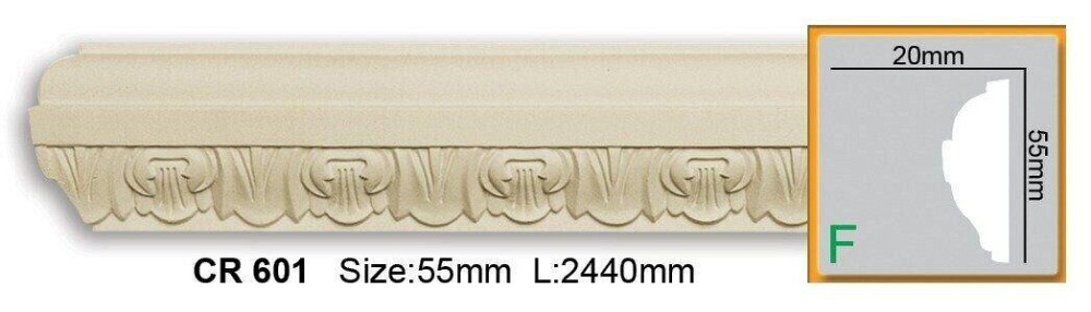 Молдинг полиуретановый с орнаментом Gaudi Decor CR 601 Flexi Днепр - изображение 1