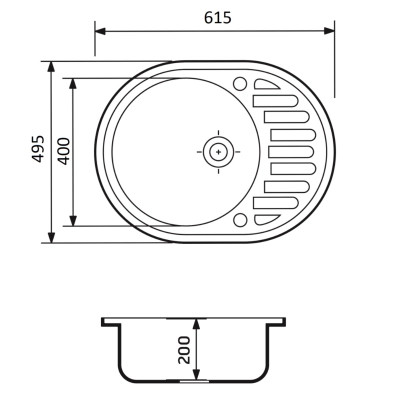 Мойка кухонная Adamant Ovum Сахара + змішувач + дозатор (1824296900402) Вінниця - фото 7