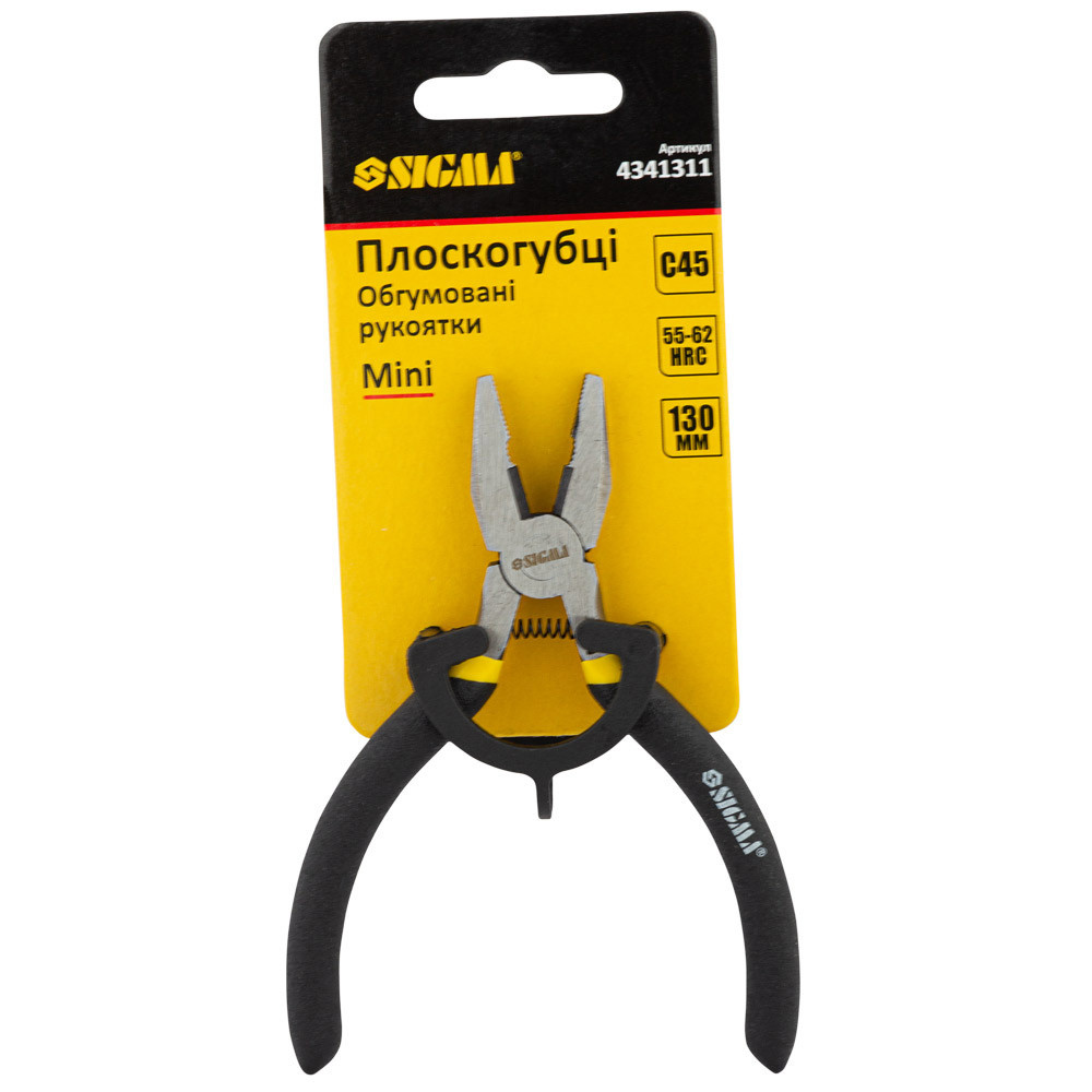 Sigma Плоскогубцы 130мм обрезиненные рукоятки Mini SIGMA (4341311) Коломия - фото 3