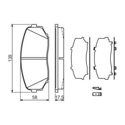 Тормозные колодки Bosch 0 986 494 375 Винница