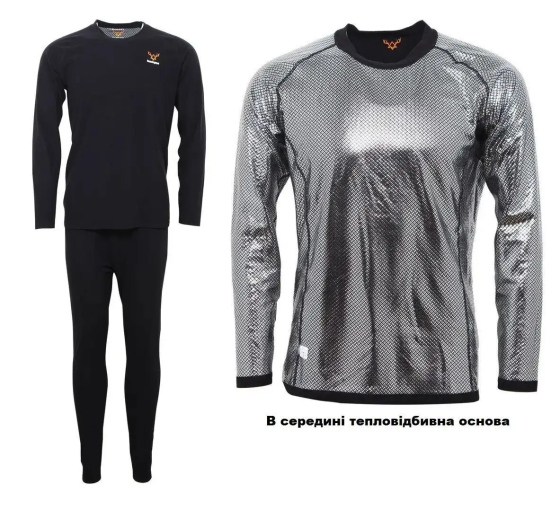 Комплект чоловічої термобілизни Remington Thermal Reflective (Чорний) S Вінниця