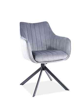 Стілець AZALIA VELVET чорний каркас/сірий BL.14 Київ